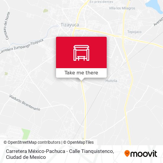 Carretera México-Pachuca - Calle Tianquistenco map