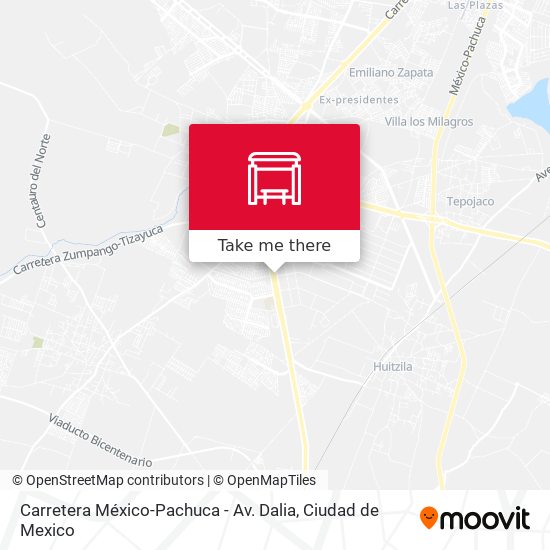 Carretera México-Pachuca - Av. Dalia map