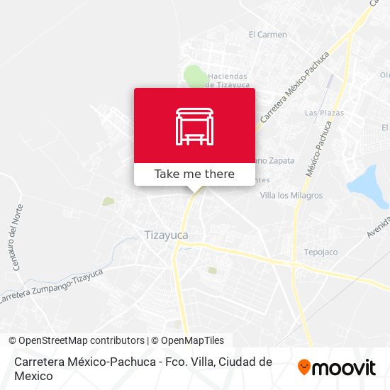 Carretera México-Pachuca - Fco. Villa map