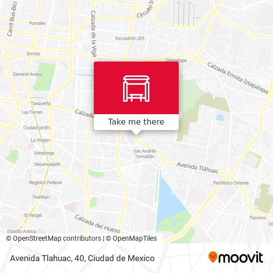 Avenida Tlahuac, 40 map