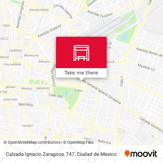 Calzada Ignacio Zaragoza, 747 map