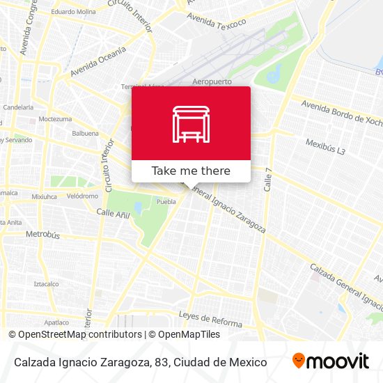 Calzada Ignacio Zaragoza, 83 map