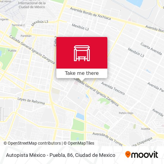 Autopista México - Puebla, 86 map