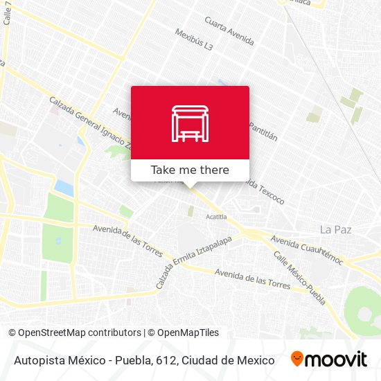 Autopista México - Puebla, 612 map
