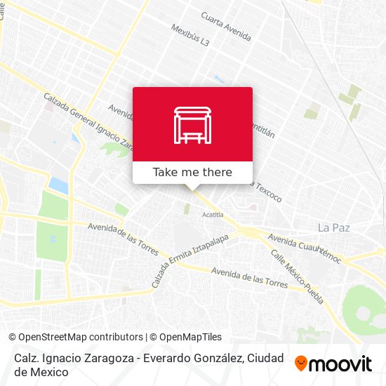 Calz. Ignacio Zaragoza - Everardo González map