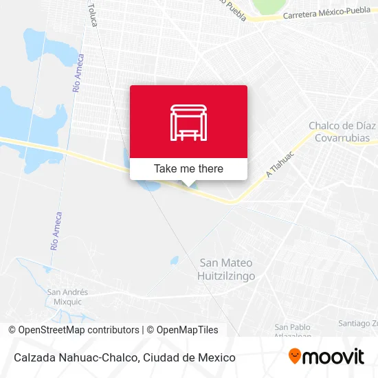 Calzada Nahuac-Chalco map