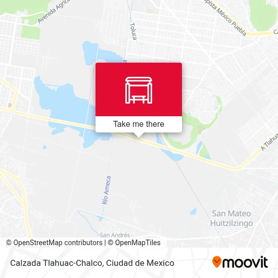 Calzada Tlahuac-Chalco map