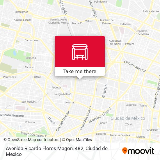 Avenida Ricardo Flores Magón, 482 map