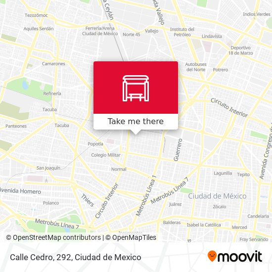 Mapa de Calle Cedro, 292