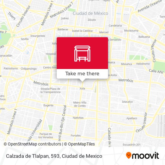 Calzada de Tlalpan, 593 map