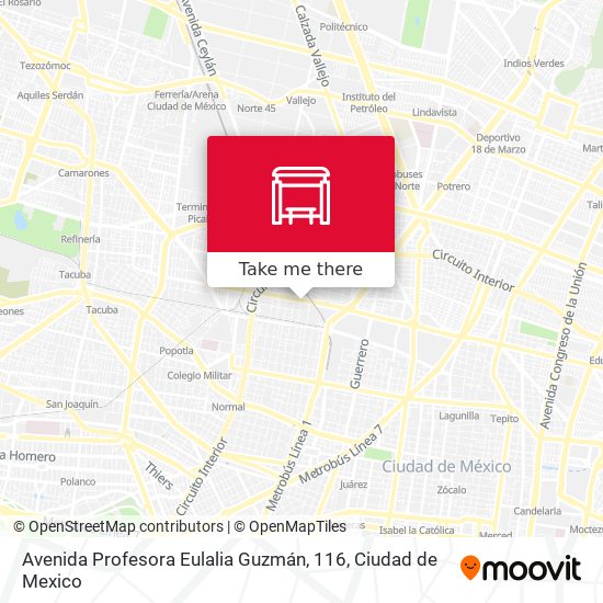Mapa de Avenida Profesora Eulalia Guzmán, 116