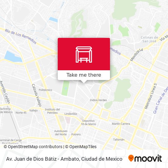 Av. Juan de Dios Bátiz - Ambato map