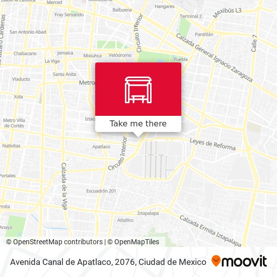 Avenida Canal de Apatlaco, 2076 map