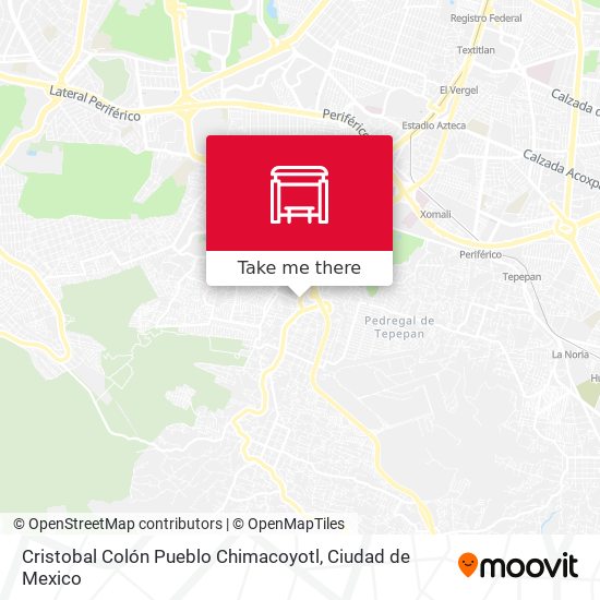 Mapa de Cristobal Colón Pueblo Chimacoyotl