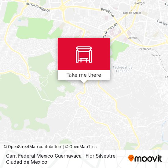 Mapa de Carr. Federal Mexico-Cuernavaca - Flor Silvestre