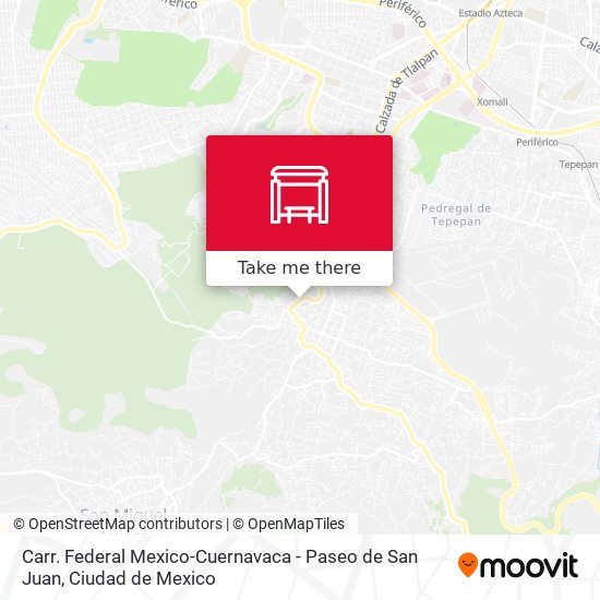 Carr. Federal Mexico-Cuernavaca - Paseo de San Juan map