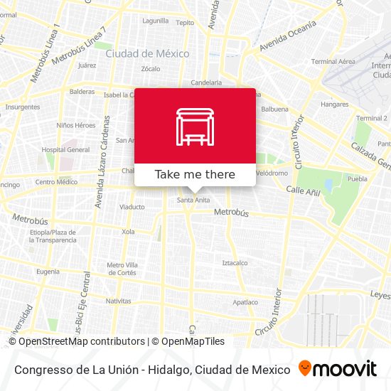 Mapa de Congresso de La Unión - Hidalgo