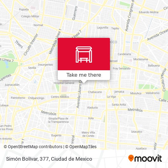 Simón Bolívar, 377 map