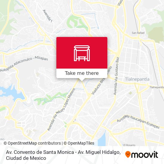 Av. Convento de Santa Monica - Av. Miguel Hidalgo map