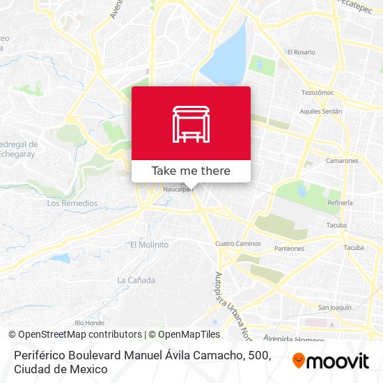 Mapa de Periférico Boulevard Manuel Ávila Camacho, 500