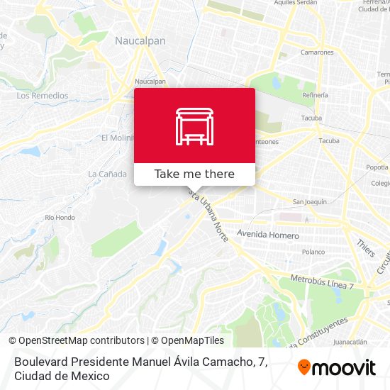 Mapa de Boulevard Presidente Manuel Ávila Camacho, 7