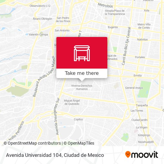 Avenida Universidad 104 map