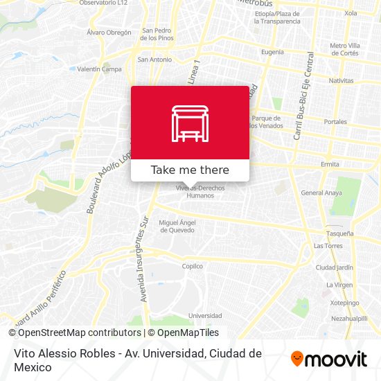 Vito Alessio Robles - Av. Universidad map