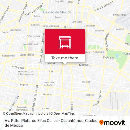 Av. Pdte. Plutarco Elías Calles - Cuauhtémoc map