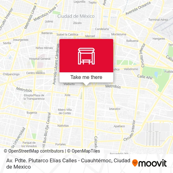 Mapa de Av. Pdte. Plutarco Elías Calles - Cuauhtémoc