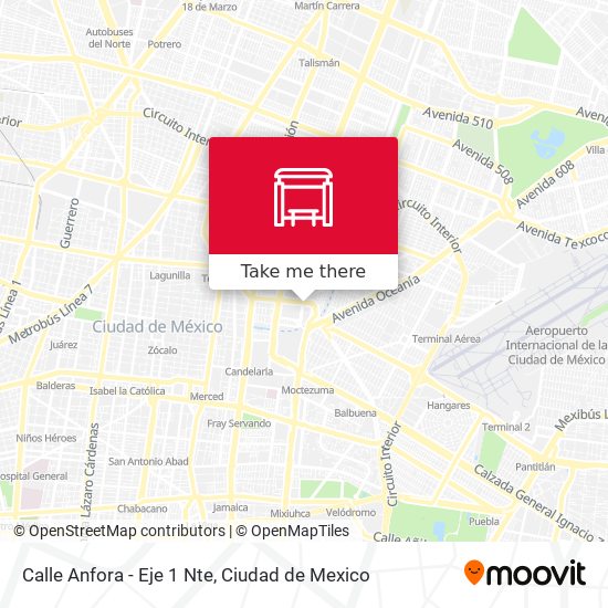 Mapa de Calle Anfora - Eje 1 Nte