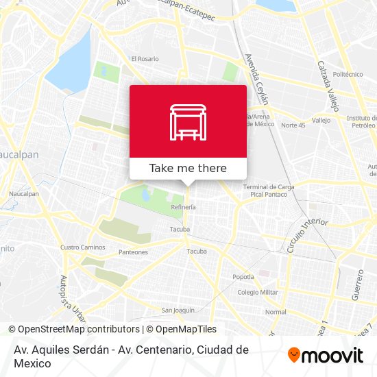 Av. Aquiles Serdán - Av. Centenario map