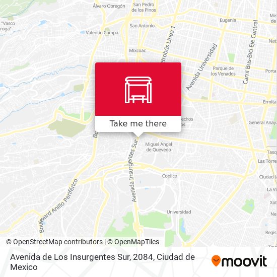 Avenida de Los Insurgentes Sur, 2084 map