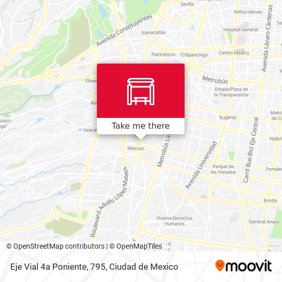 Eje Vial 4a Poniente, 795 map