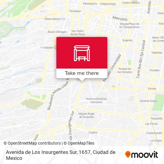 Avenida de Los Insurgentes Sur, 1657 map