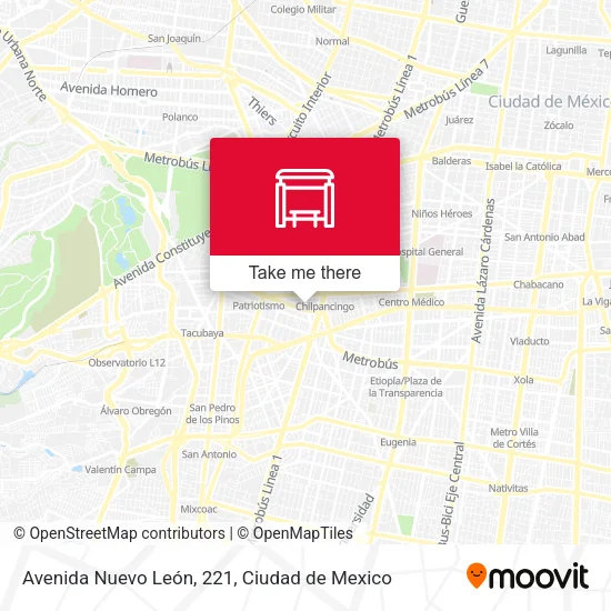 Avenida Nuevo León, 221 map