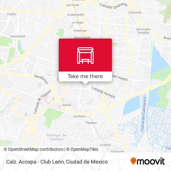Mapa de Calz. Acoxpa - Club León