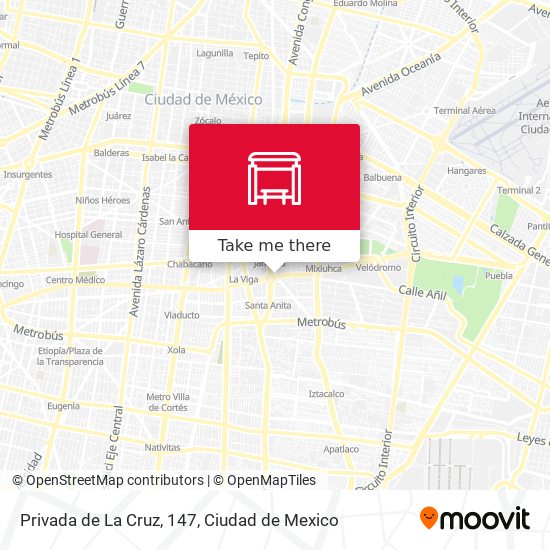 Privada de La Cruz, 147 map