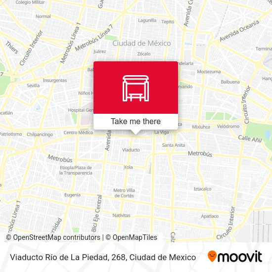 Viaducto Río de La Piedad, 268 map