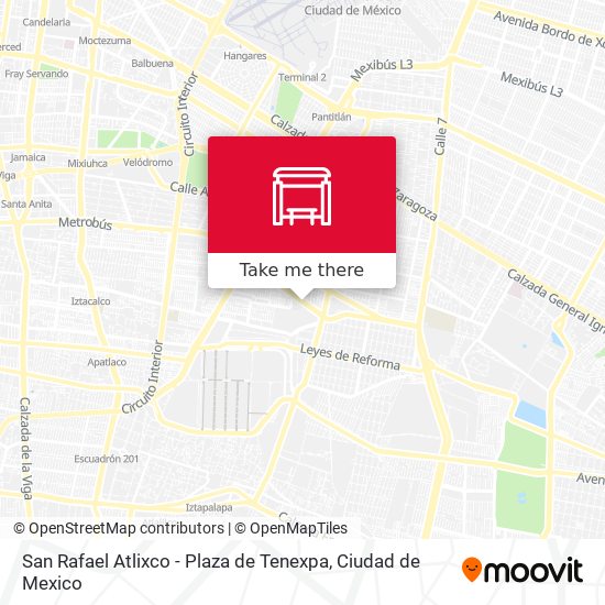 Mapa de San Rafael Atlixco - Plaza de Tenexpa