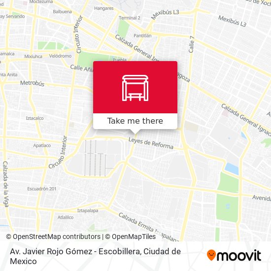 Mapa de Av. Javier Rojo Gómez - Escobillera