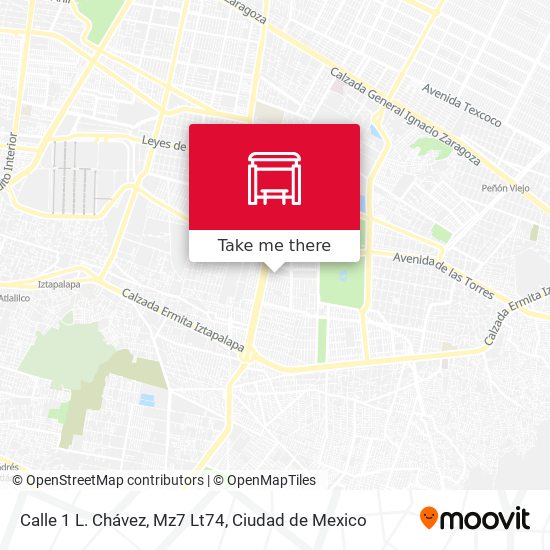 Calle 1 L. Chávez, Mz7 Lt74 map