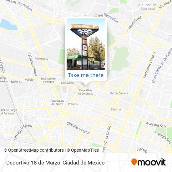 Deportivo 18 de Marzo map