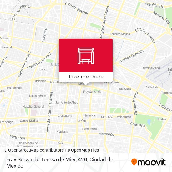 Fray Servando Teresa de Mier, 420 map
