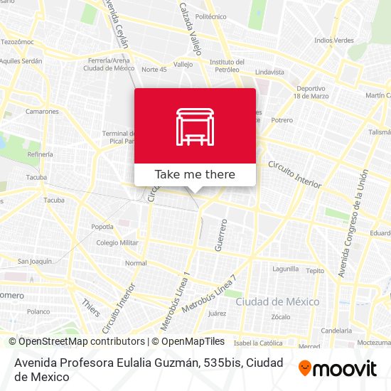 Mapa de Avenida Profesora Eulalia Guzmán, 535bis