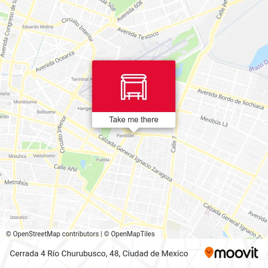 Cerrada 4 Río Churubusco, 48 map