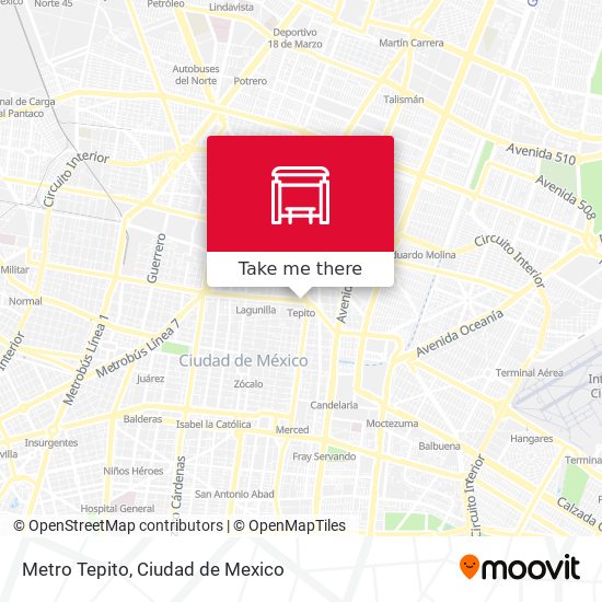 Metro Tepito map