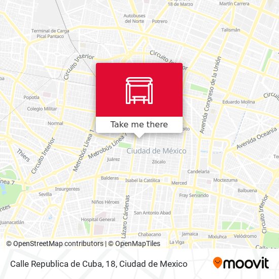 Calle Republica de Cuba, 18 map