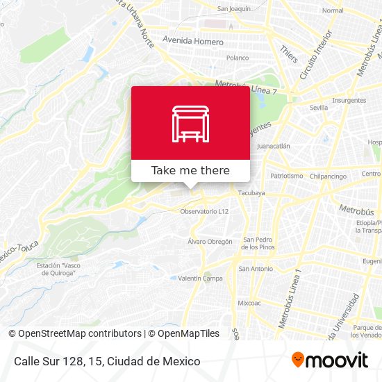 Mapa de Calle Sur 128, 15