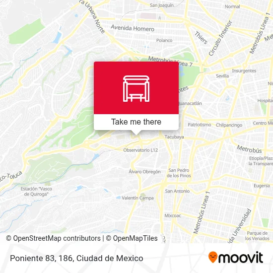 Poniente 83, 186 map