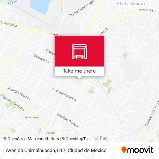 Avenida Chimalhuacán, 617 map